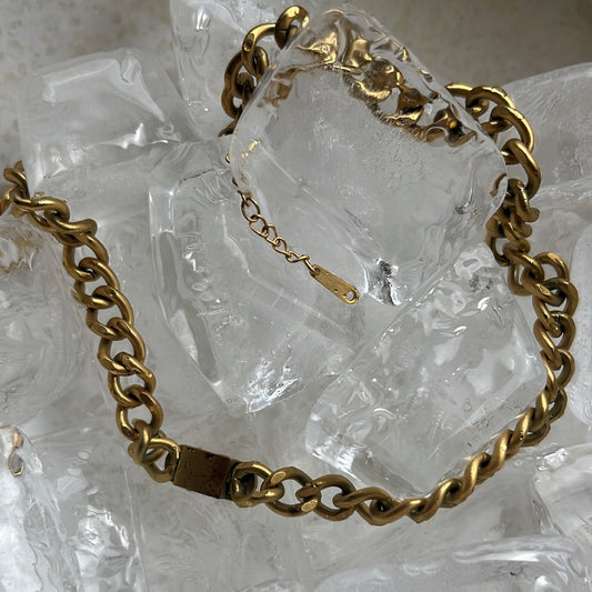 CHUNK CHAIN CHOKER NECKLACE