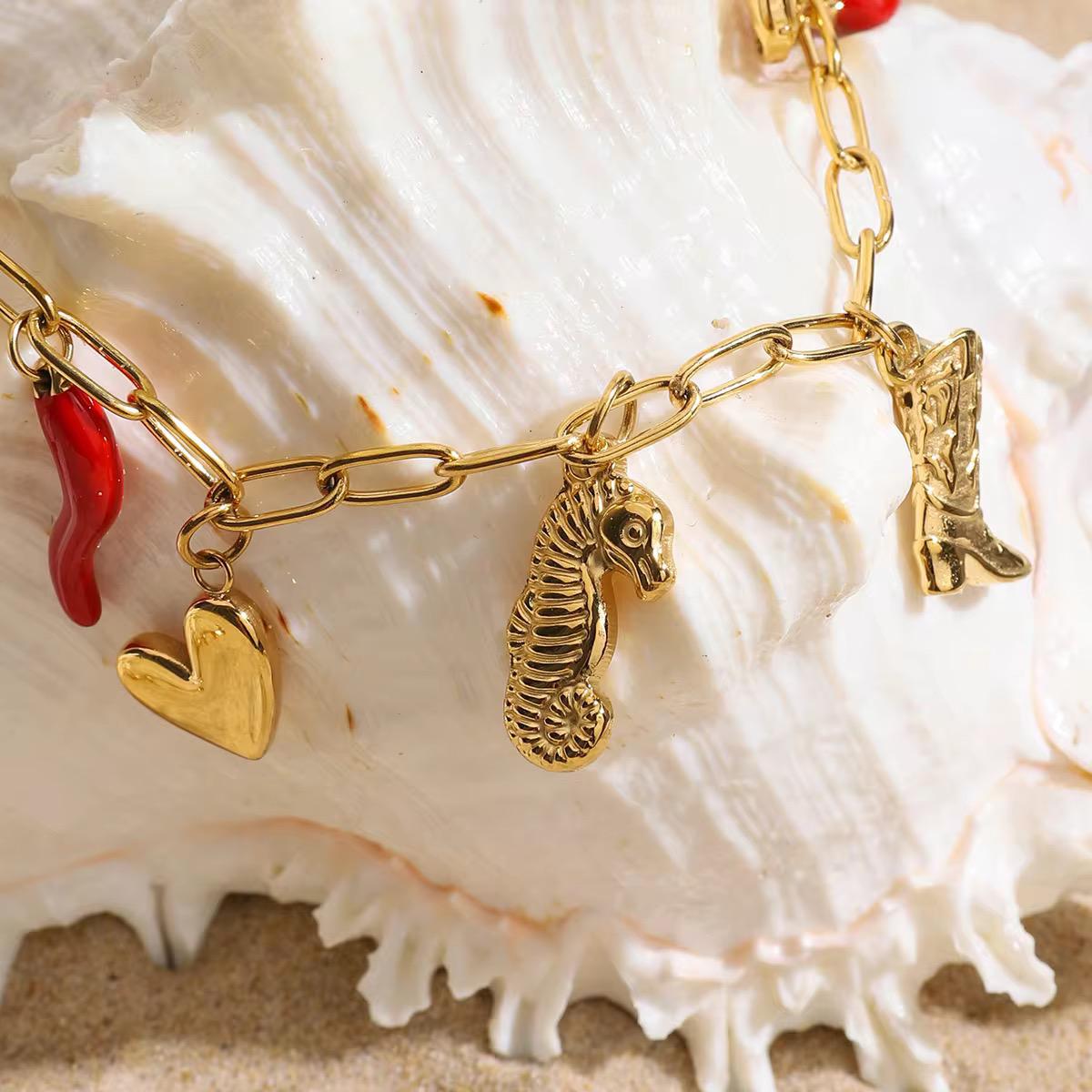 RED LOVE CHARM NECKLACE